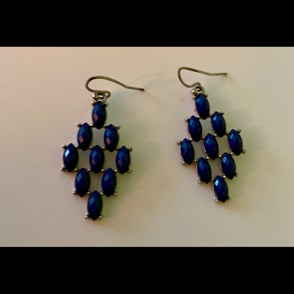 Earrings-Blue lapis earrings - 1.5” - Picture 3 of 5